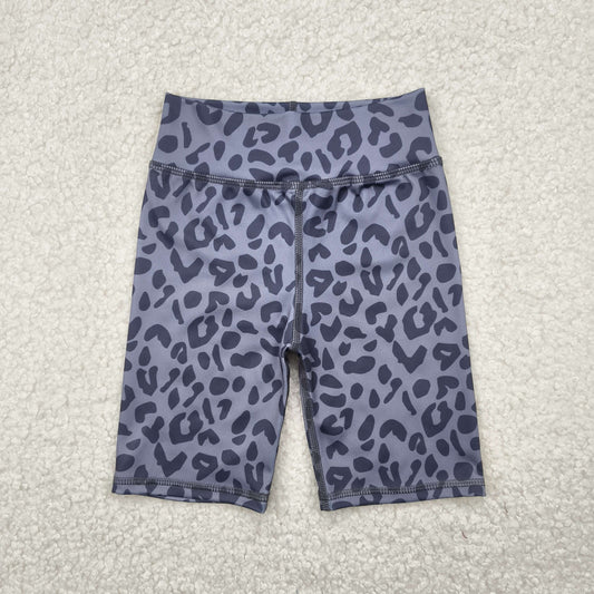 Grey leopard yoga Kids bike Short