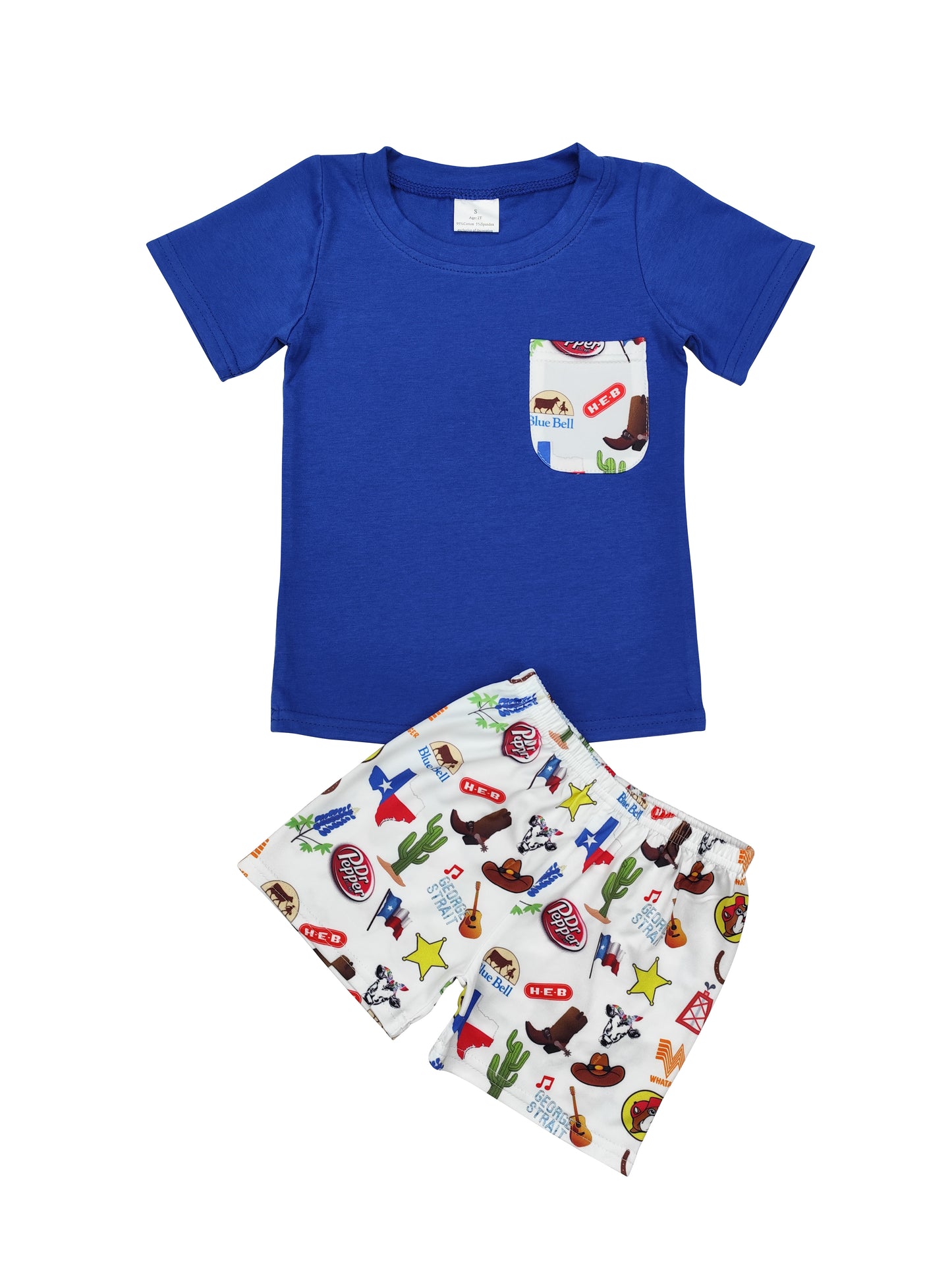 Blue cactus set Boy Set (us warehouse)