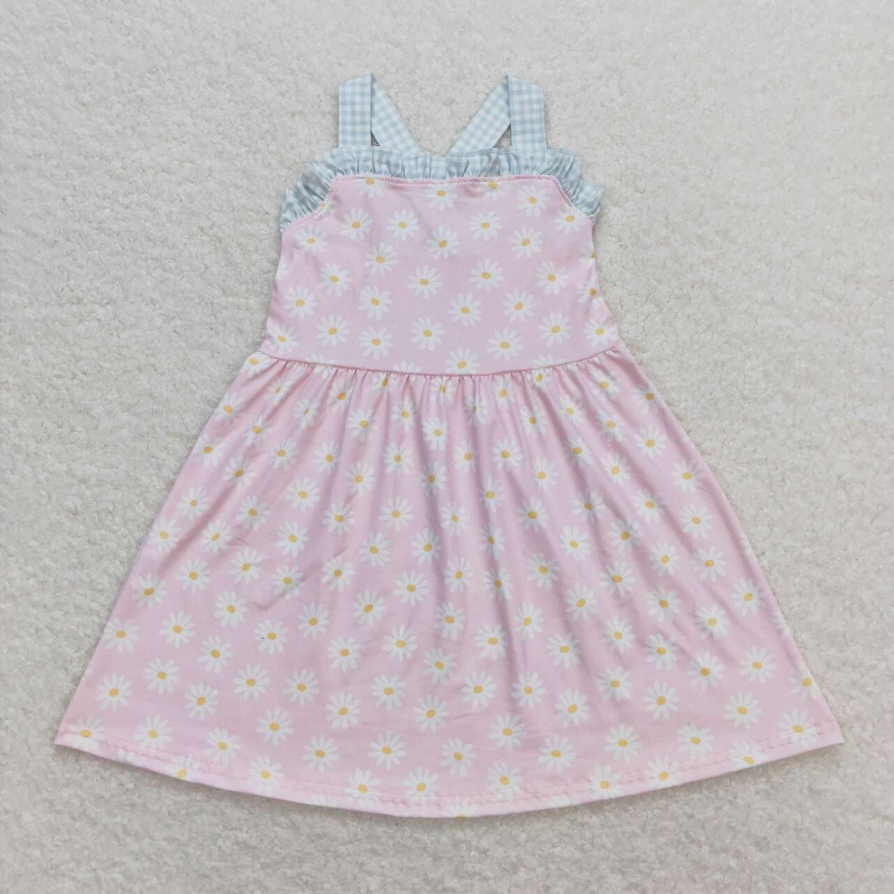 pink floral sleeveless Girls dress