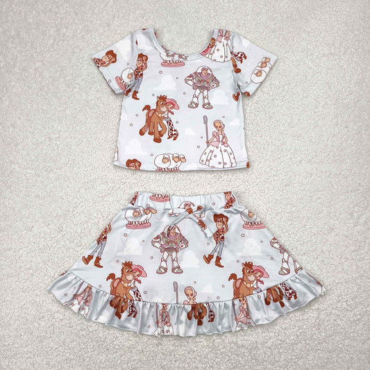 Summer Cartoon short sleeve girls Set