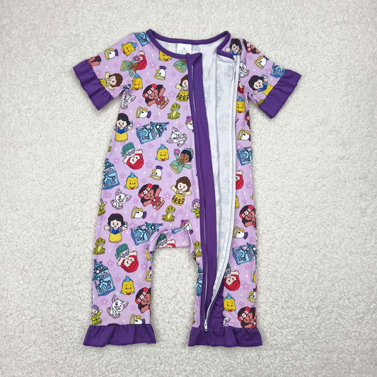 Purple cartoon Baby RomperSR2870