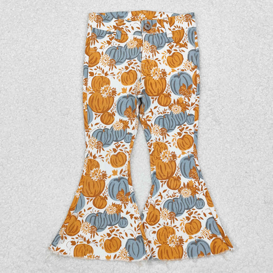 Pumpkin flowers Bell Pants Jeans