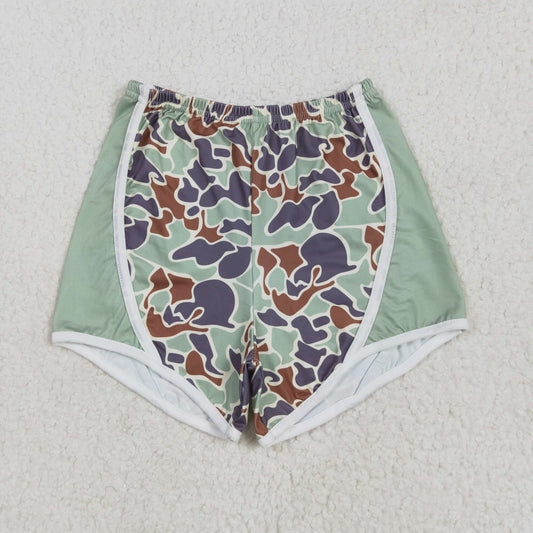 Green leopard Kids yoga Short