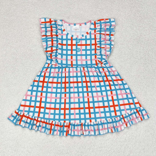 Plaid print Girls Dress