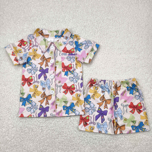 Colorful bows Button Pajamas
