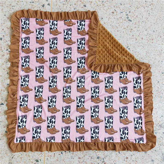 western boot baby blanket(US warehouse)