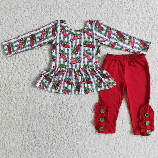 Christmas Car Print Outfits