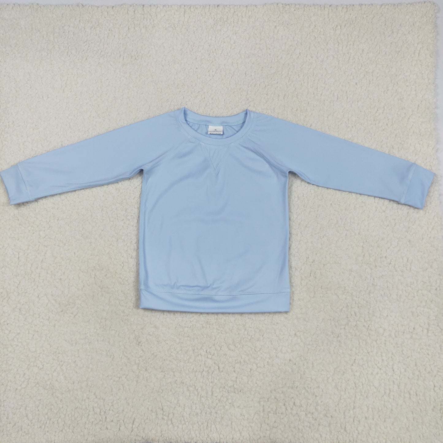 sky blue long sleeve yoga top