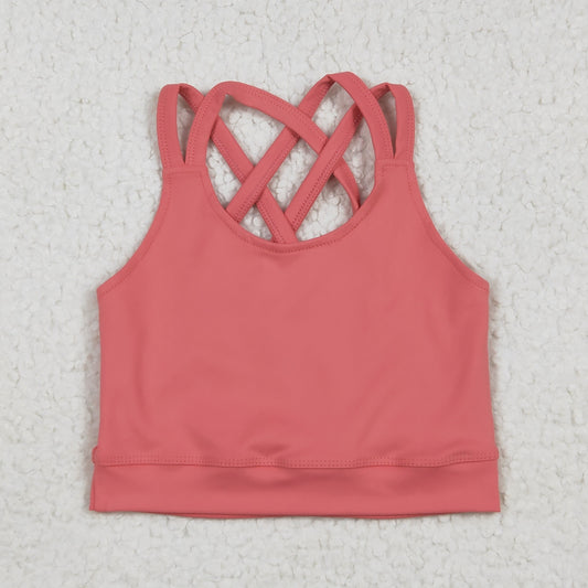 Coral girl yoga vest GT1004