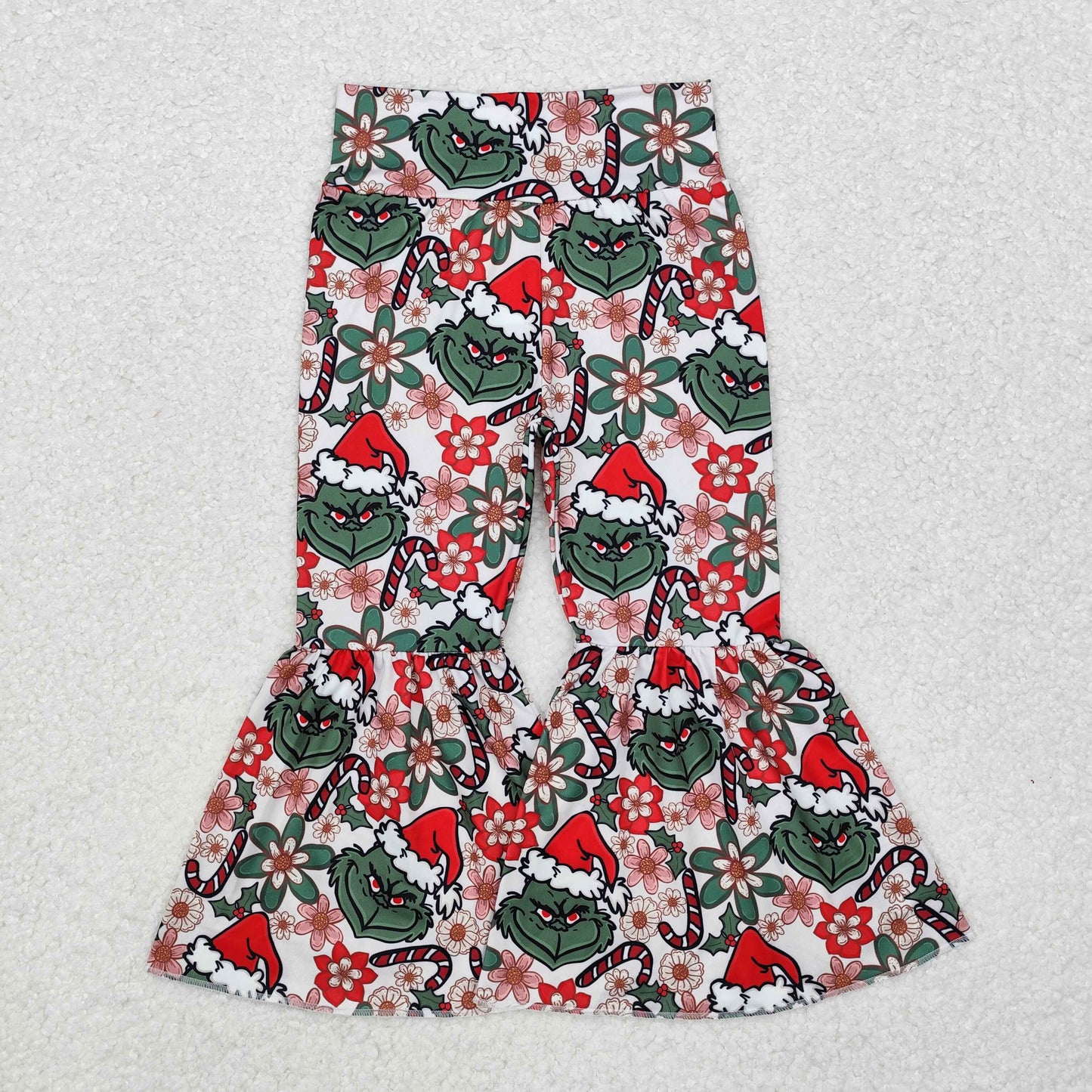Christmas green cartoon Bell Pants