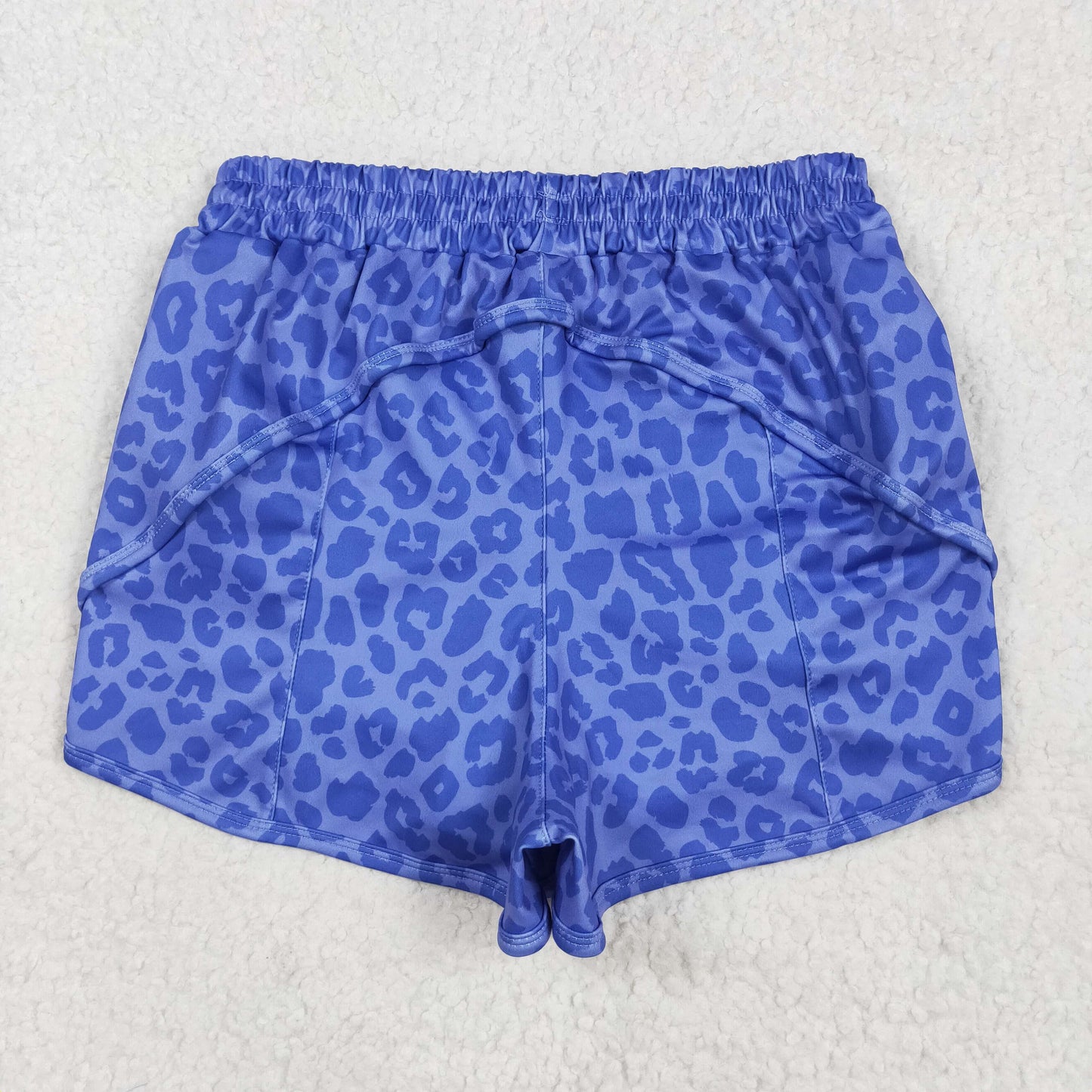 Adult Women Blue camo Print yoga Short