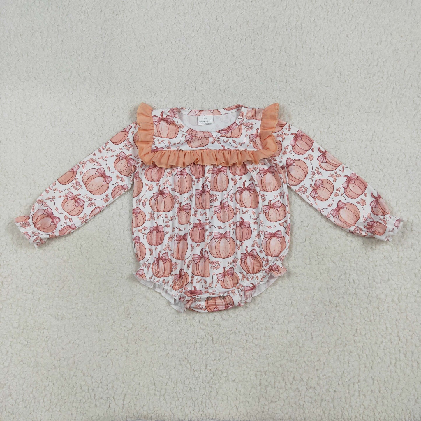 orange pumpkin halloween Baby Romper LR2295