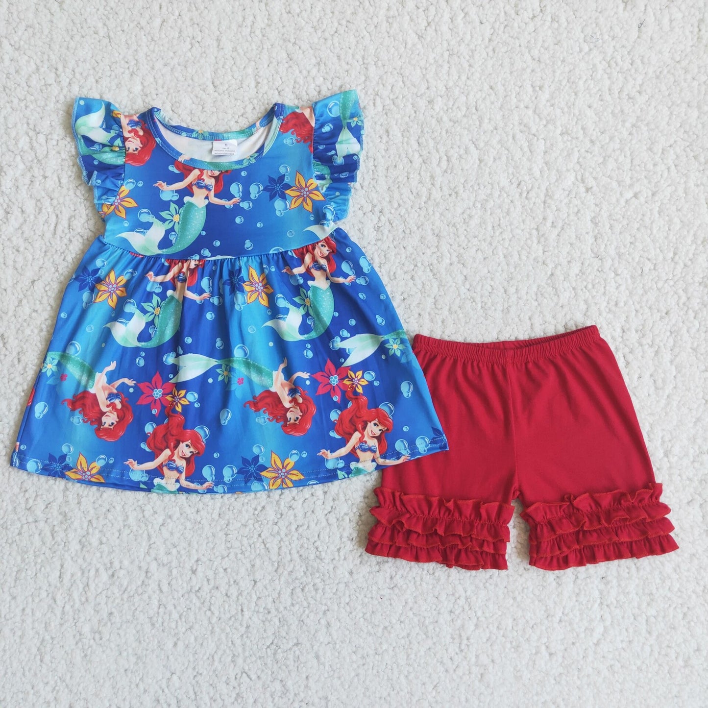 blue Girls Summer set