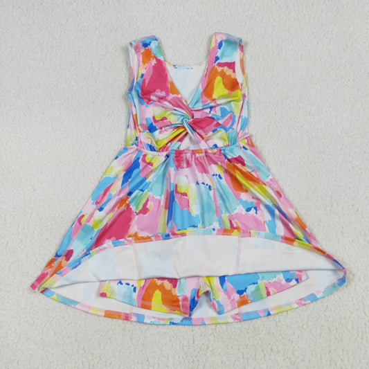 colorful yoga sleeveless print girl setGSD2629