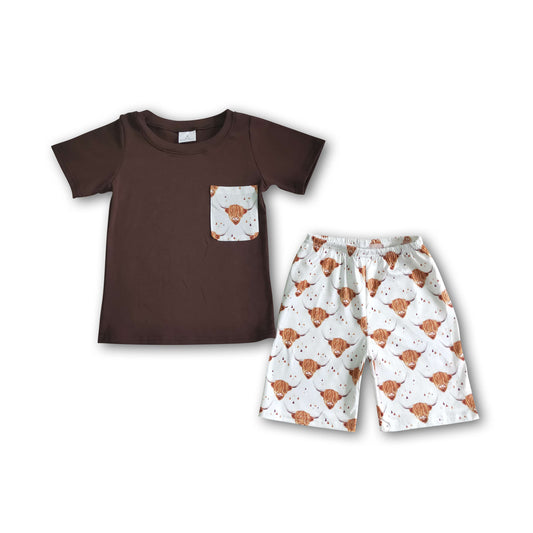 Black Cow Short Summer Boy Set BSSO0032