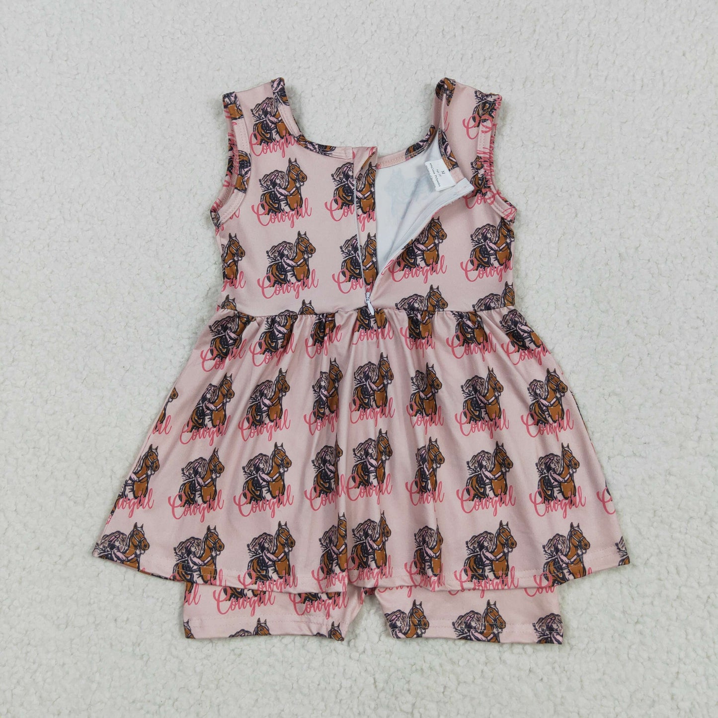 cowgirl pink sleeveless Baby Romper