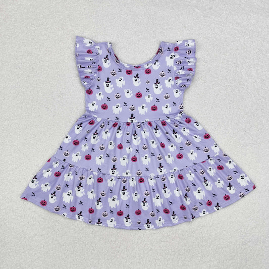 Hallowee Purple pumpkin ghost Big girls dress