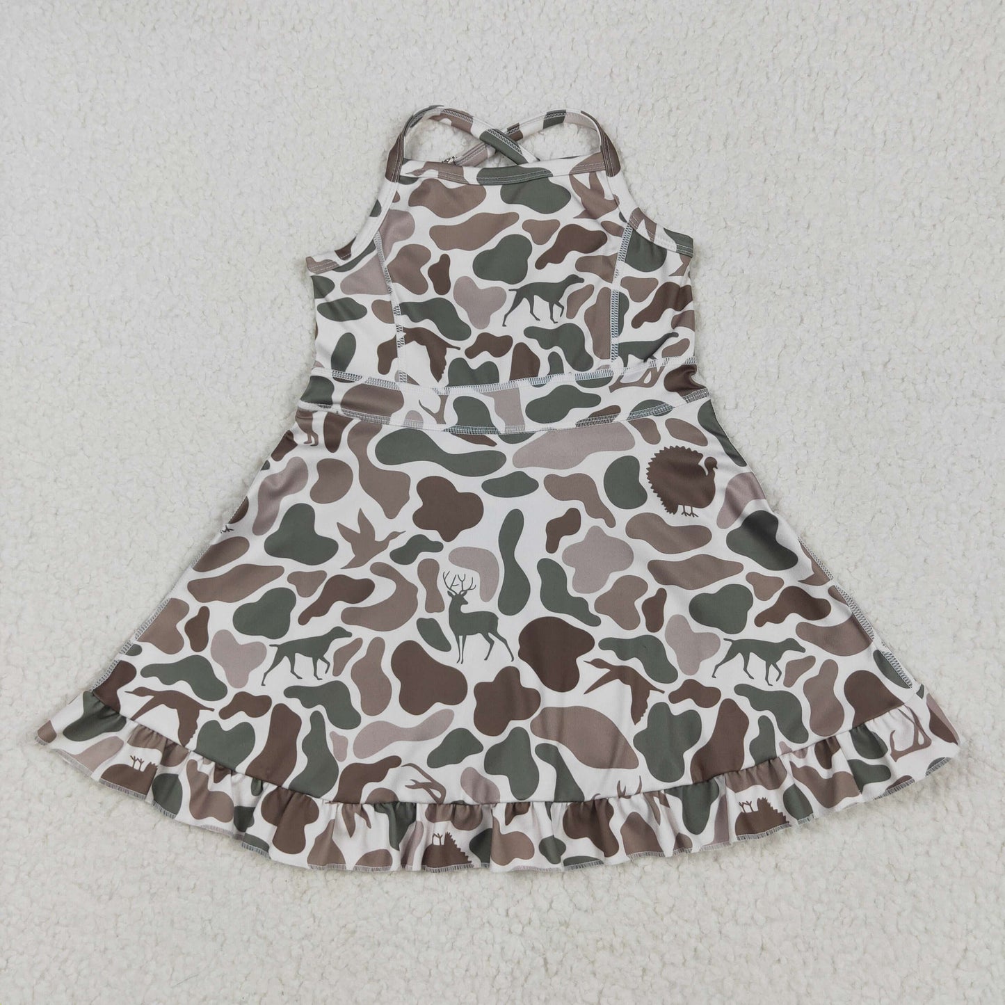camo deer yoga sleeveless print girl set