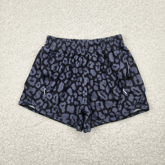 grey black yoga Kids Short