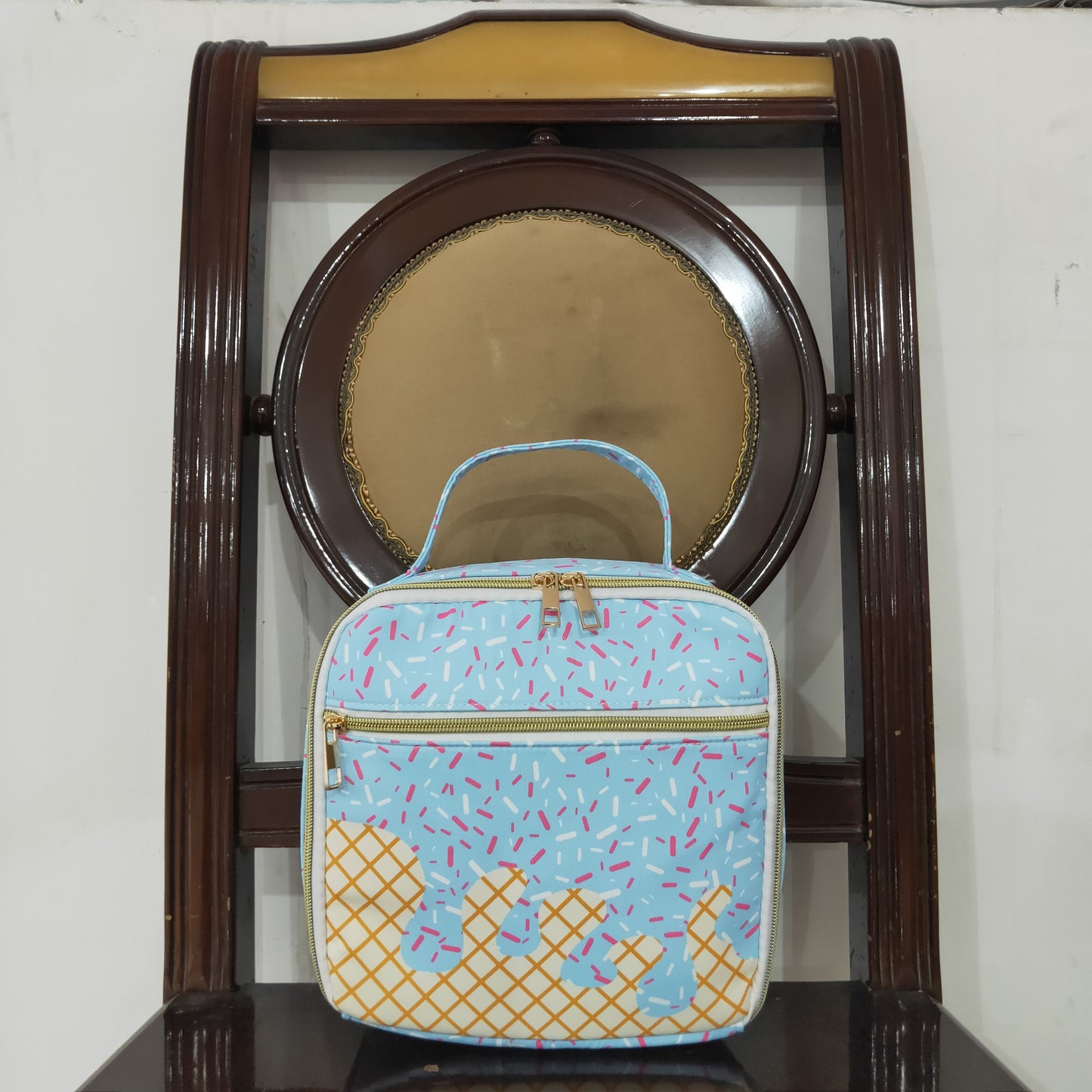 Blue Lunch zipper Box