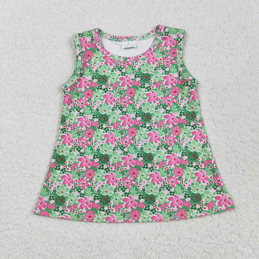 floral girl yoga vest
