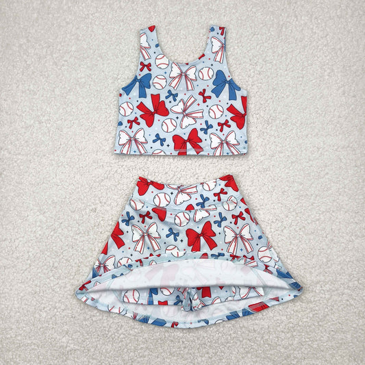 4th of july bows sleeveless girls Dress