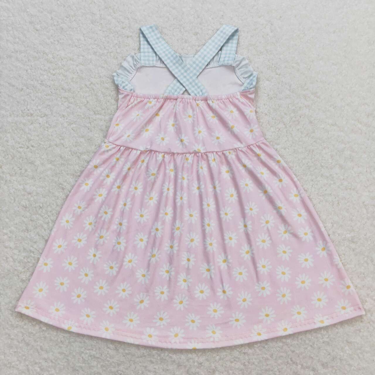 pink floral sleeveless Girls dress