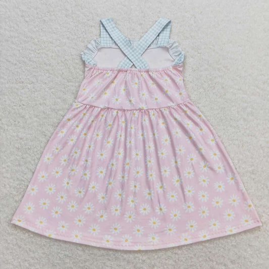 pink floral sleeveless Girls dress
