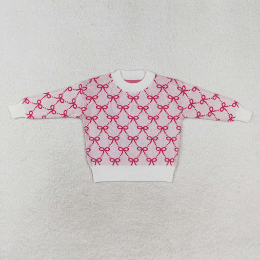 Pink Bow pattern Sweater