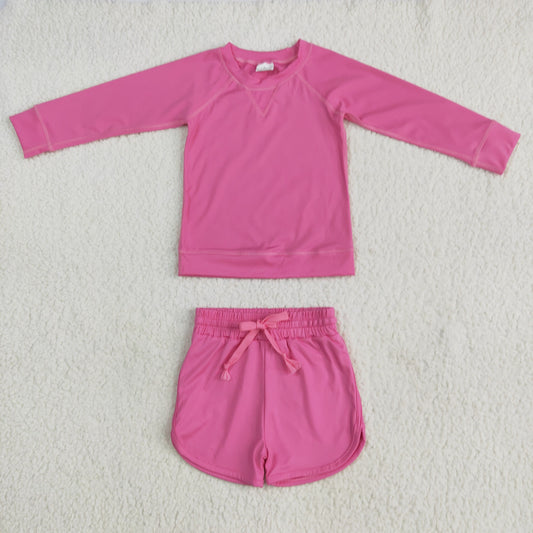 Hot pink yoga girl set
