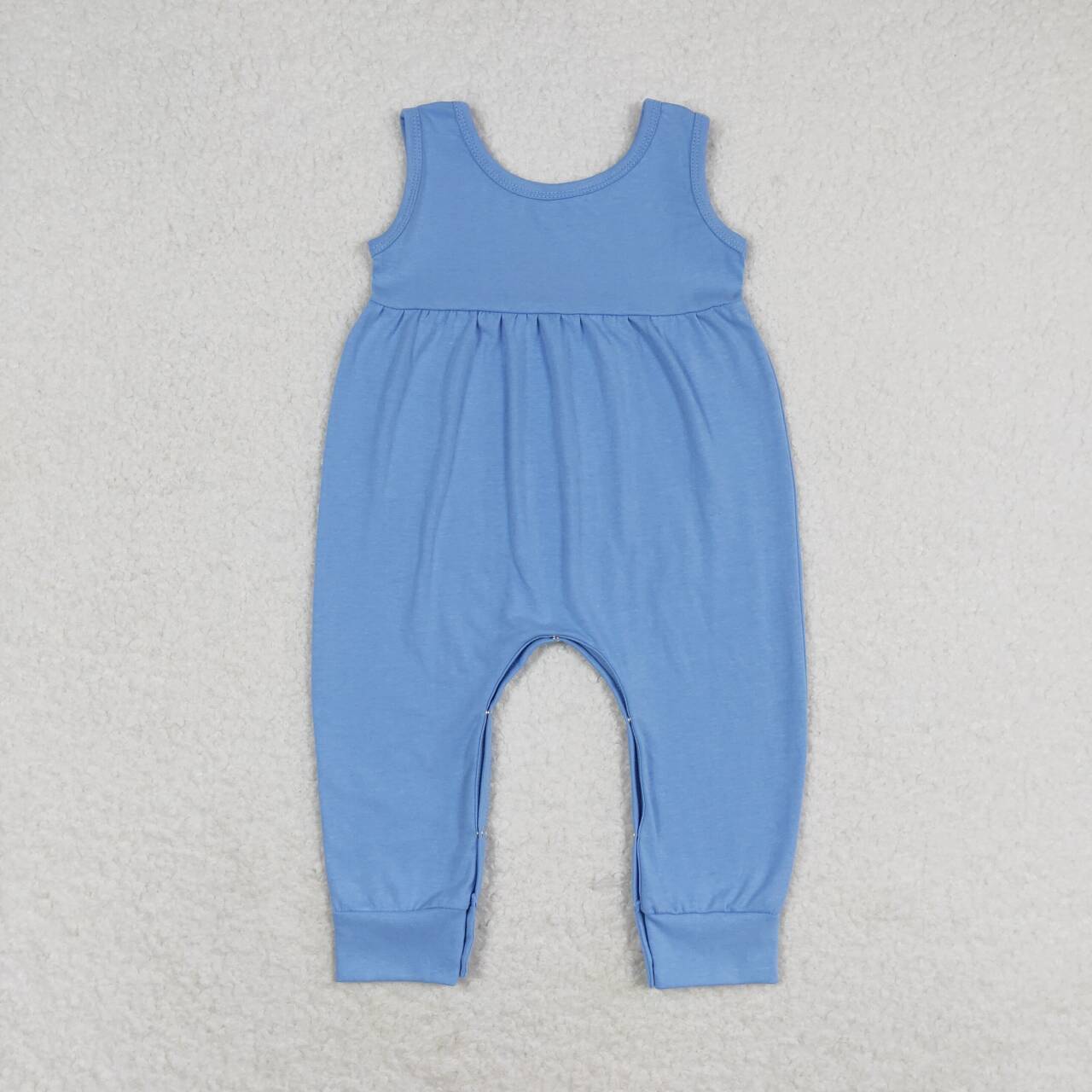 blue sleeveless Baby Romper