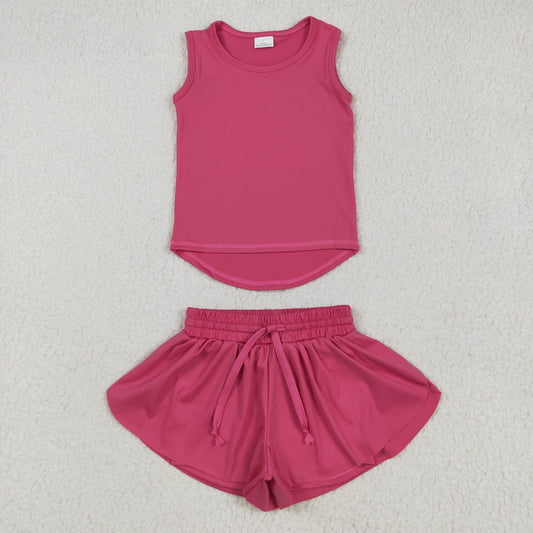 hot pink yoga girl Sleeveless set GSSO2500