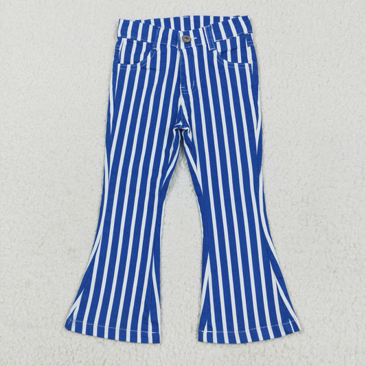 Blue Stripe print Girls Jeans