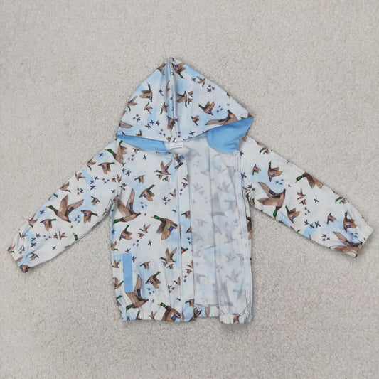Blue duck Print hoodedGT0875