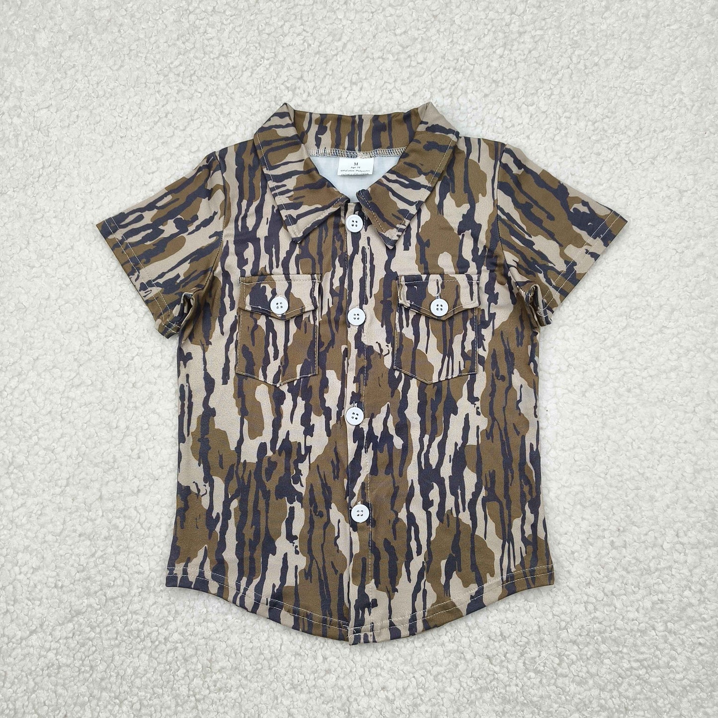 Green Camo Short Sleeve Shirt BT1201