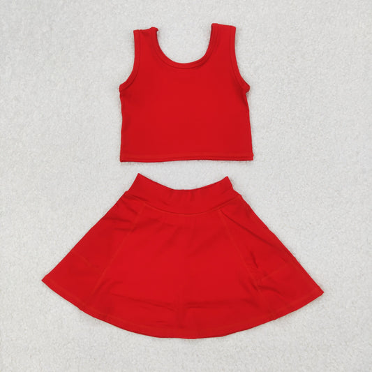athletic Red sleeveless girls Dress