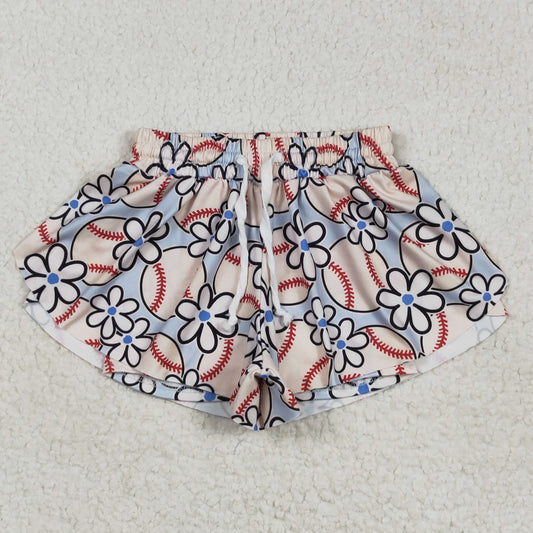 flowers baseball Kids blue Short