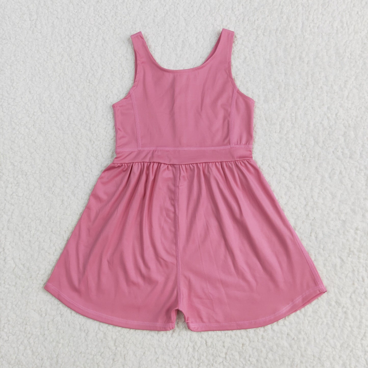 Pink solid Girls Jumpsuit
