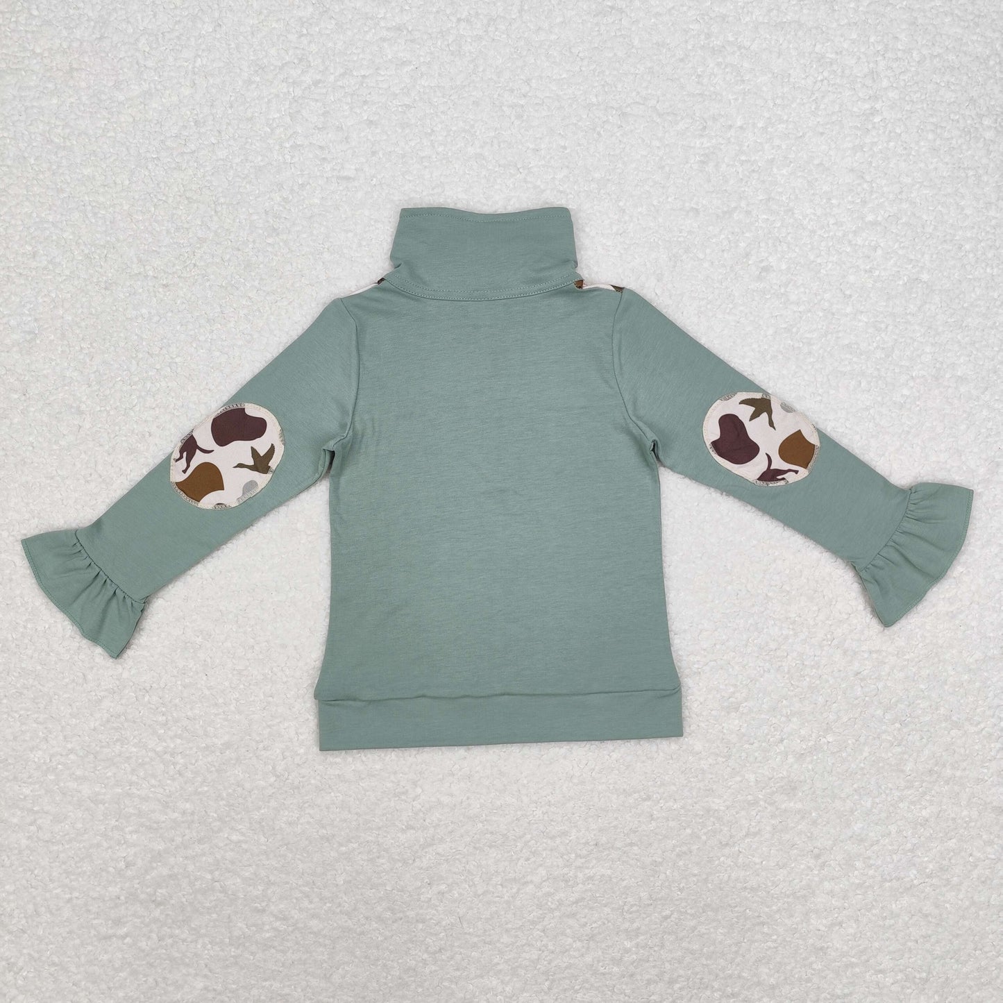 Camo Duck print Long Sleeve With Zipper pullover