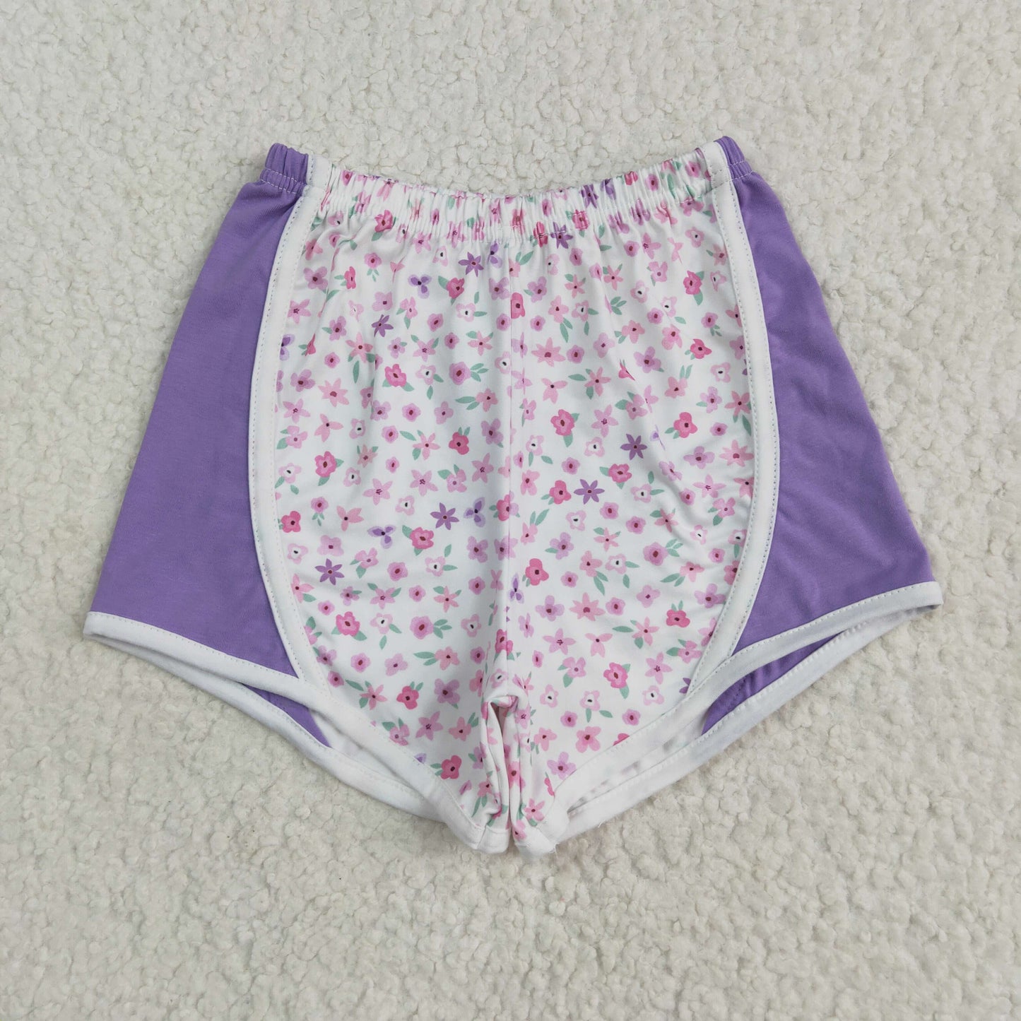 purple flowers Kids yoga Short