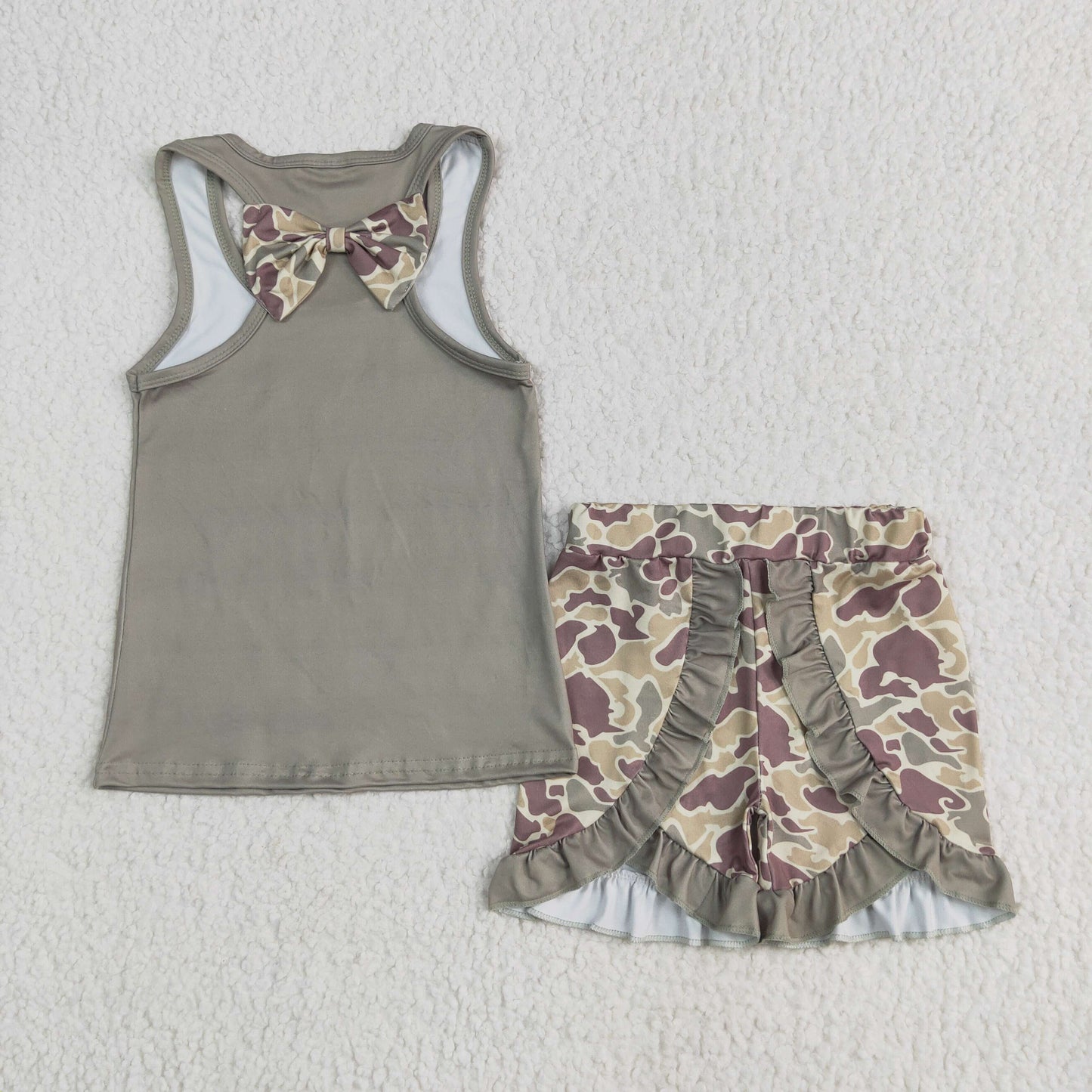 green camo Girls Suit Summer Set GSSO1629