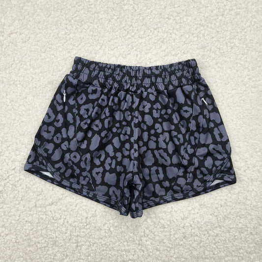 grey black yoga Kids Short