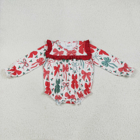 Christmas bows print Baby Romper LR2209