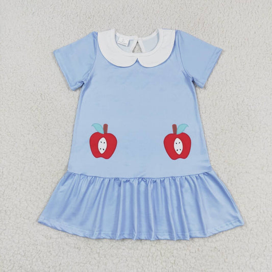 Back To School Blue apple dress