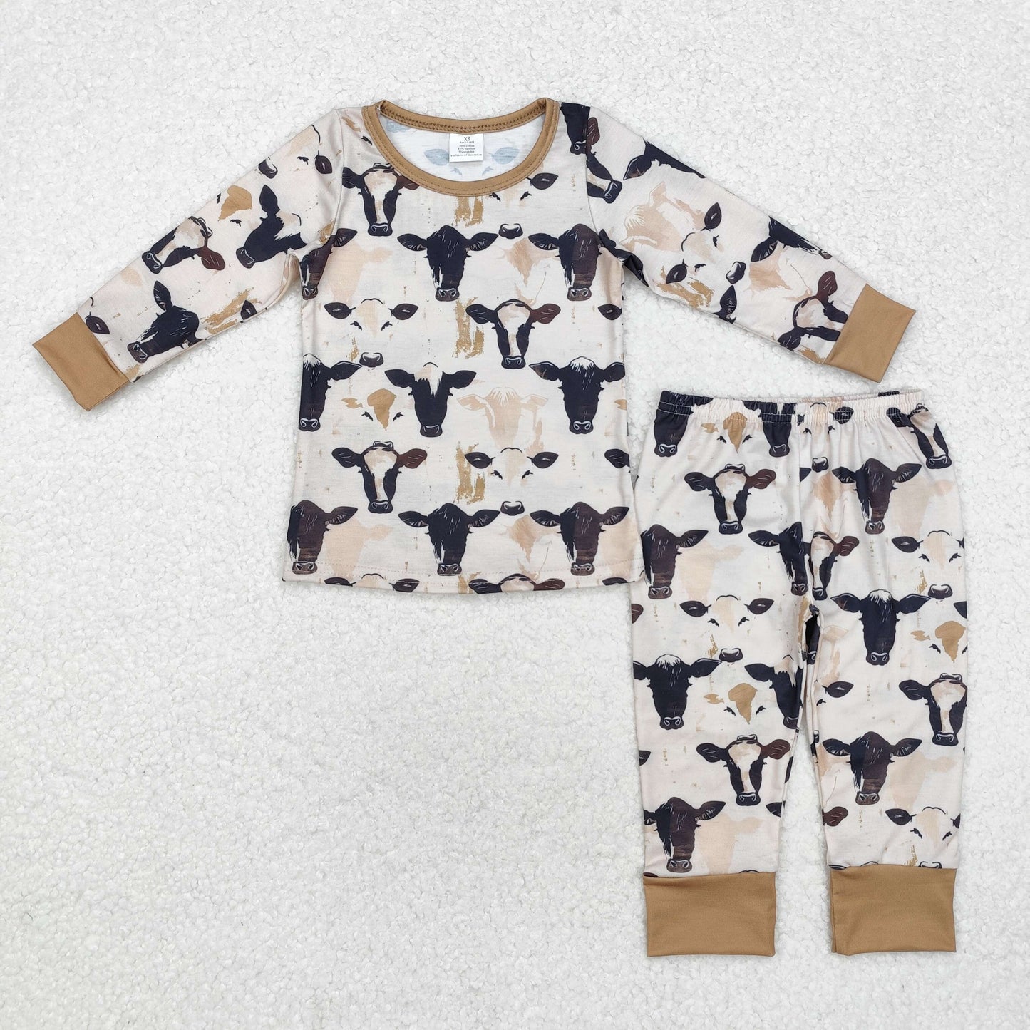 Cow print Long Sleeve Pajamas ( material contains bamboo )