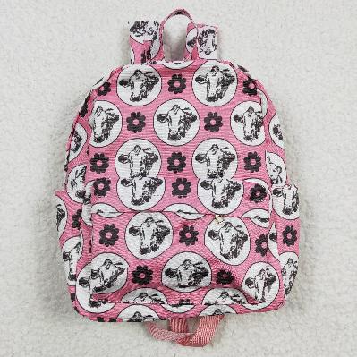 western floral cow kids backpack(US warehouse)