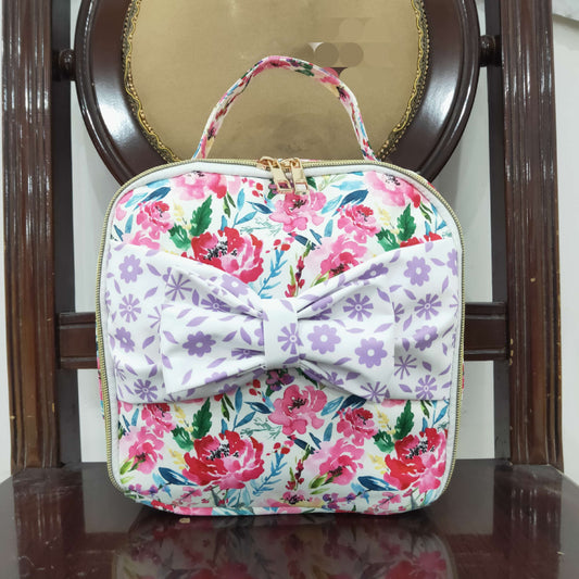 purple flowers bow pattern Lunch Box