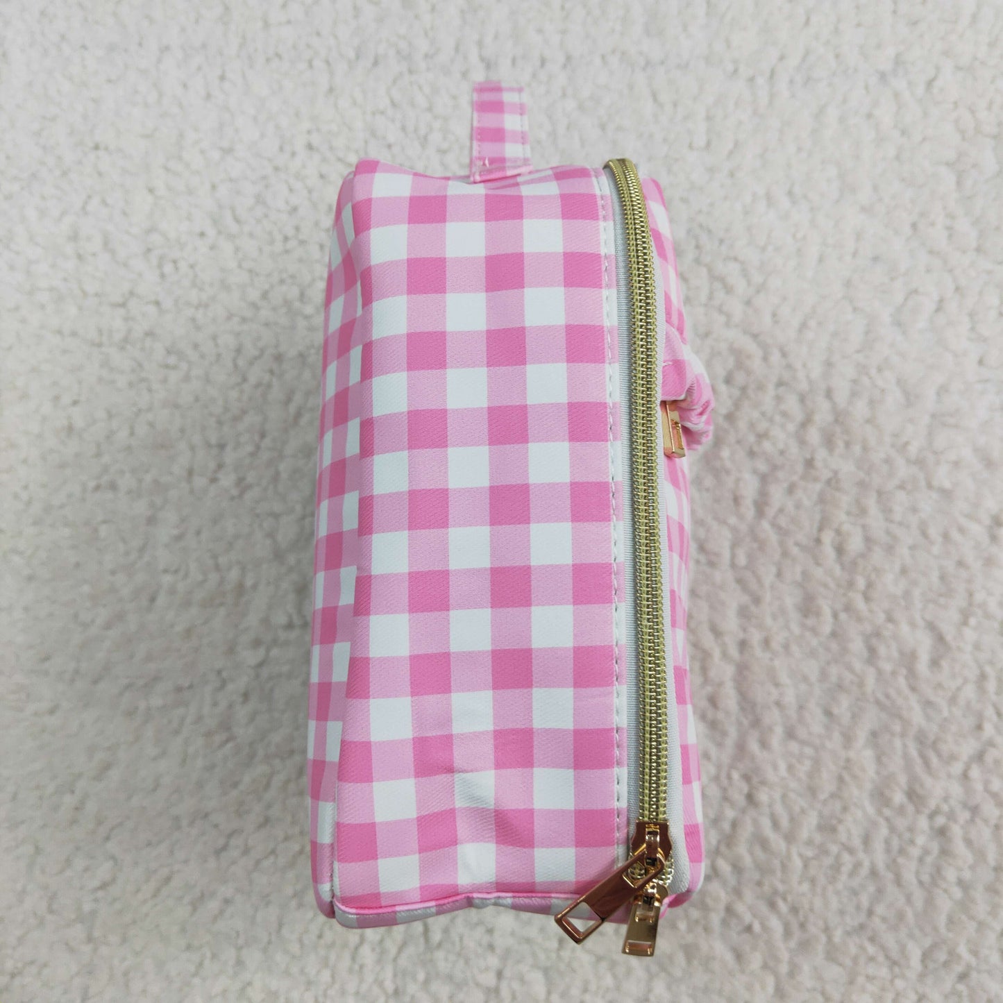 Pink Plaid Lunch zipper Box