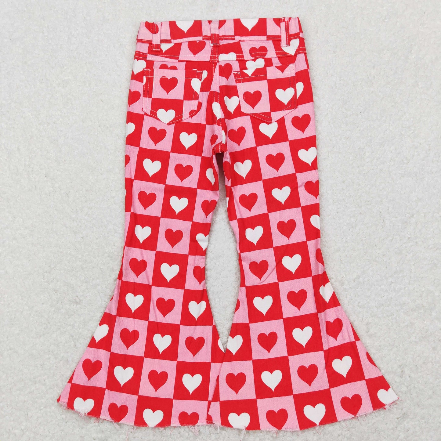 Valentine’s Day Red Heart jeans Flare Pants