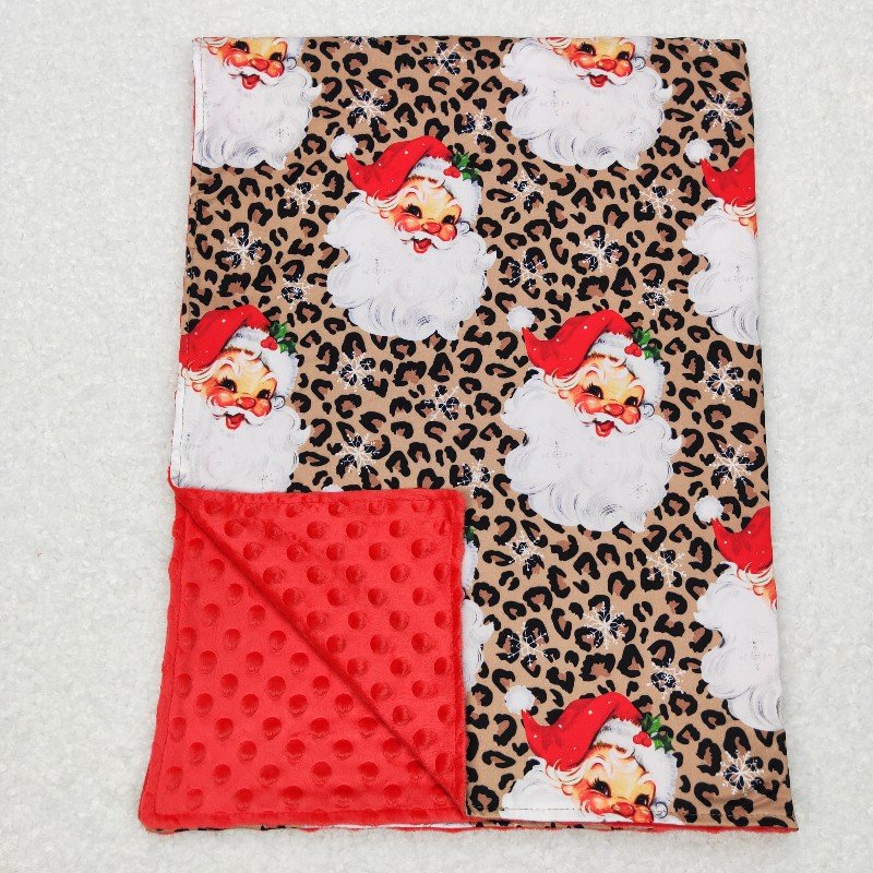 Christmas leopard Santa kids blanket(US warehouse)